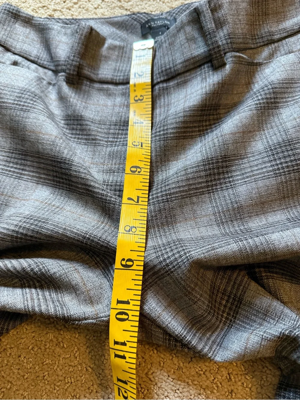 Ann Taylor Factory Gray Plaid Ankle Pants